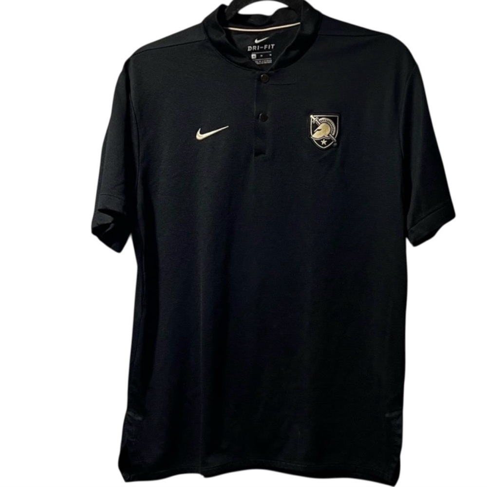 Nike Men’s Army West Point Black Knights Black Dri-Fit Tout Golf Polo Size M EUC - Picture 2 of 10